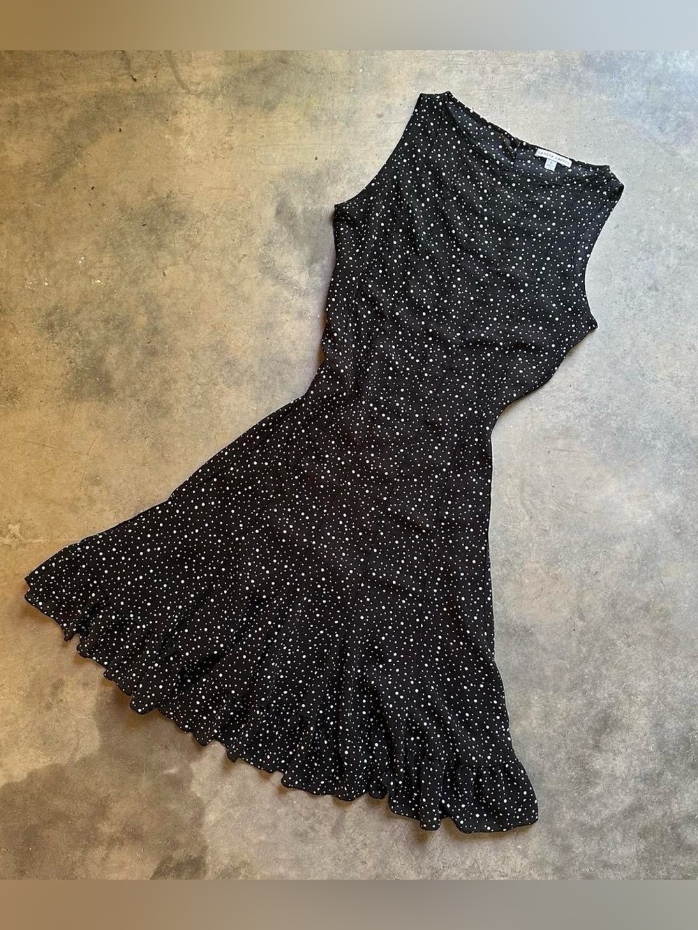 Sandra Darren polka dot slip dress